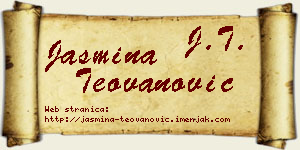 Jasmina Teovanović vizit kartica